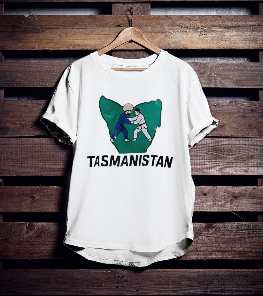 Tasmanistan Judo Cartoon Tasmania Map T-Shirt