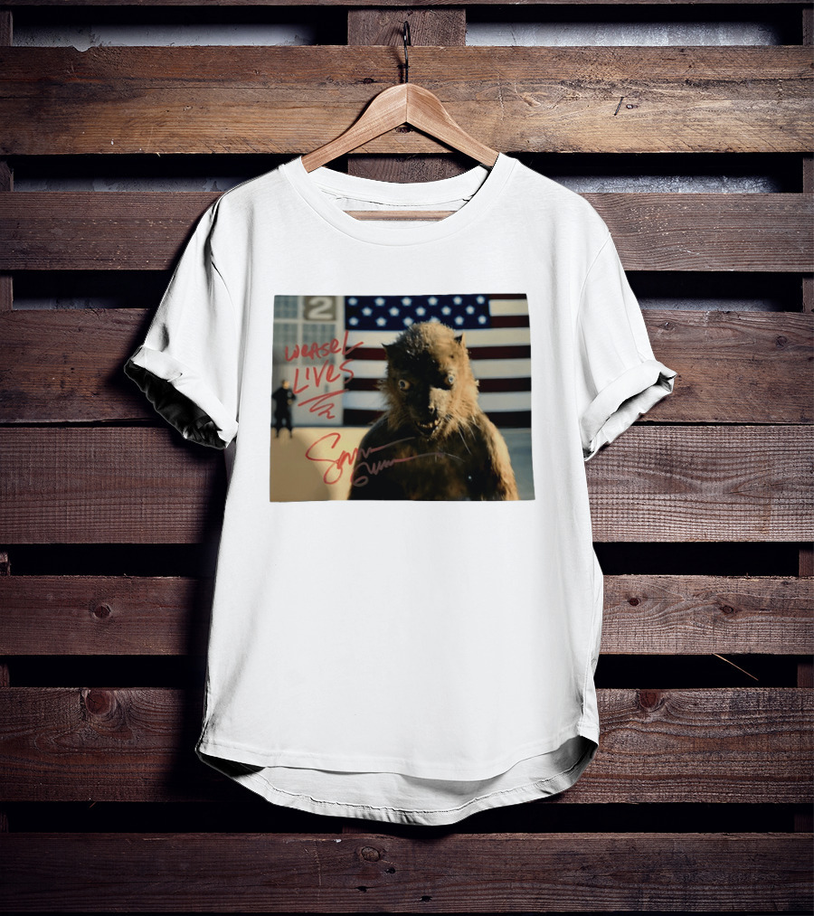 Weasel Lives The Suicide Squad American Flag Scene T-Shirt