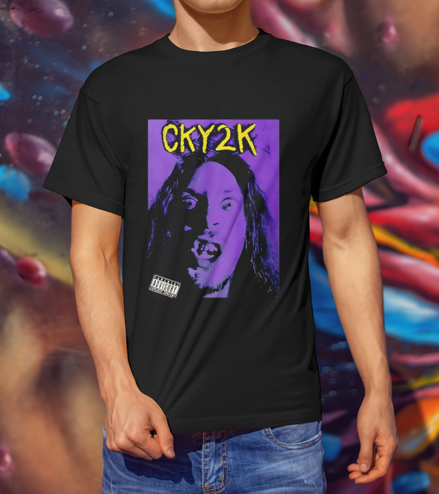 CKY2K Explicit Content Purple Portrait Bam Margera T-Shirt