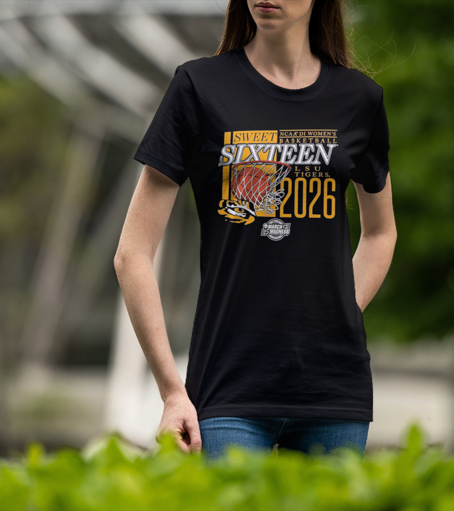 LSU Tigers NCAA DI Women's Basketball Sweet Sixteen 2026 T-Shirt