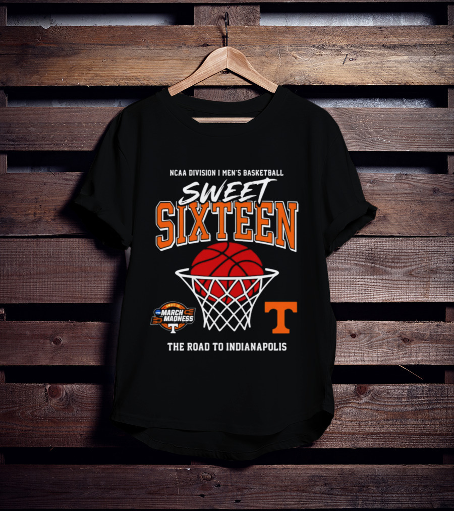 NCAA Division I Men's Basketball Sweet Sixteen March Madness The Road To Indianapolis T-Shirt