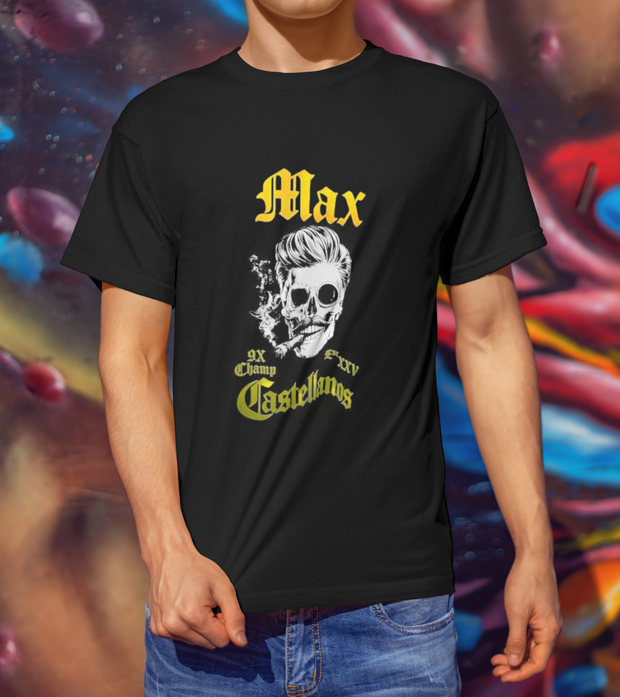 Max Castellanos 9x Champ Shaka Skull T-Shirt
