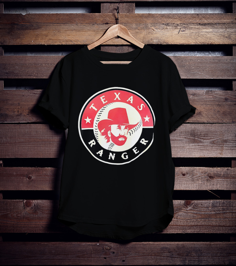 Texas Rangers Chuck Norris Baseball Logo Bold Star Circle T-Shirt