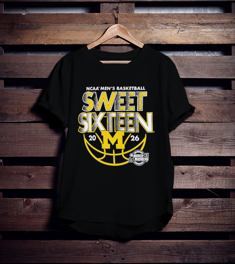 NCAA Men's Basketball Michigan Wolverines Sweet Sixteen 2026 T-Shirt