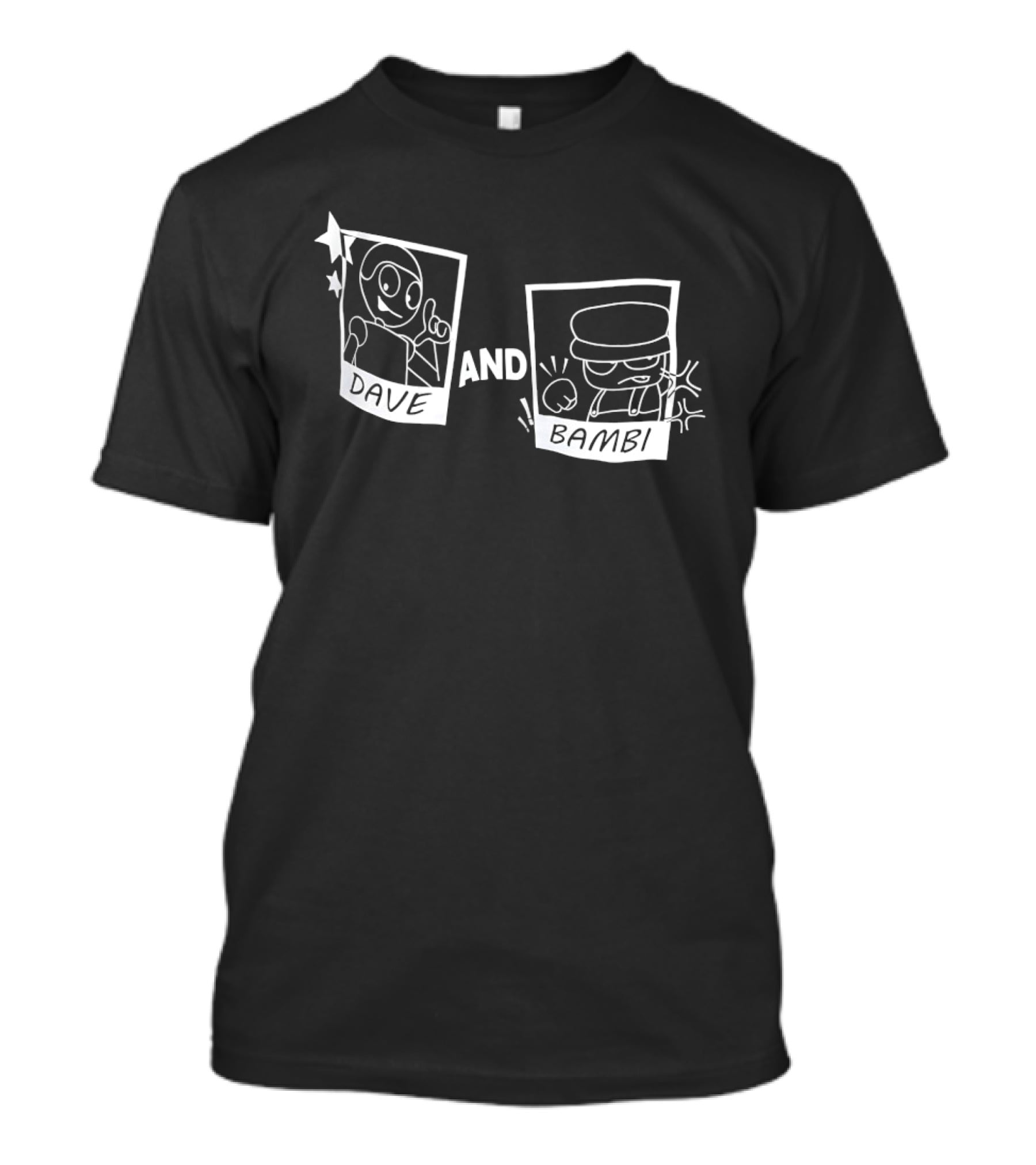 Dave And Bambi Character Polaroid Sketches T-Shirt