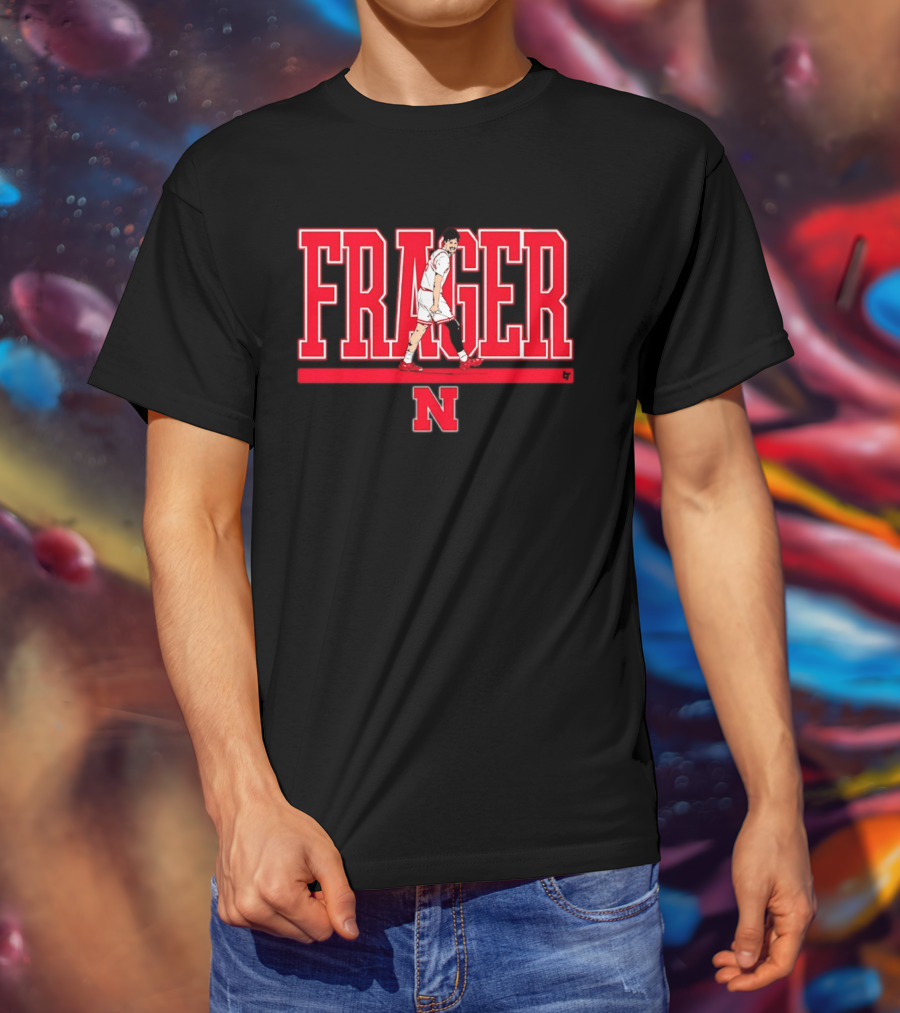 Nebraska Basketball Frager Pose N T-Shirt