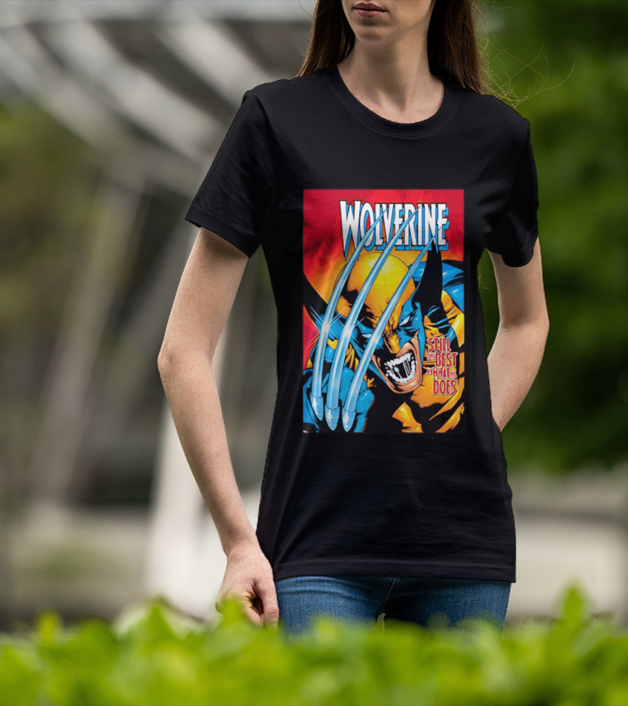 Wolverine Still The Best At What He Does Comic Style Claws Action T-Shirt