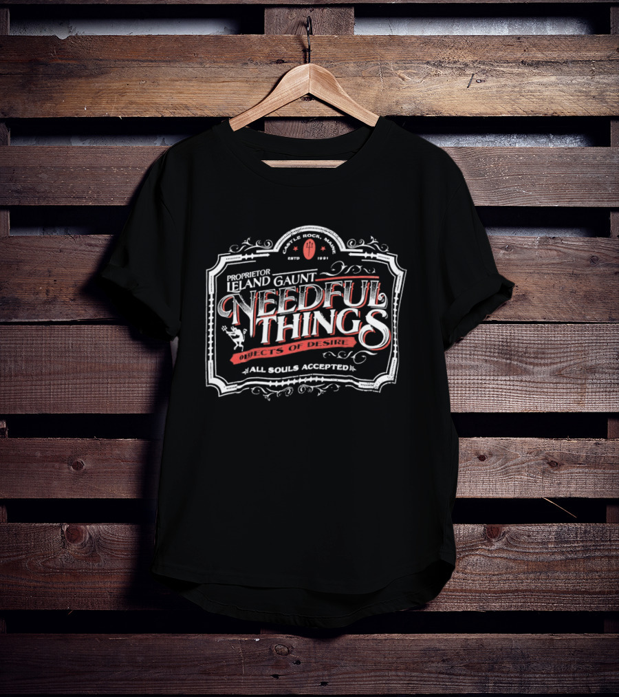 Proprietor Leland Gaunt Needful Things All Souls Accepted T-Shirt