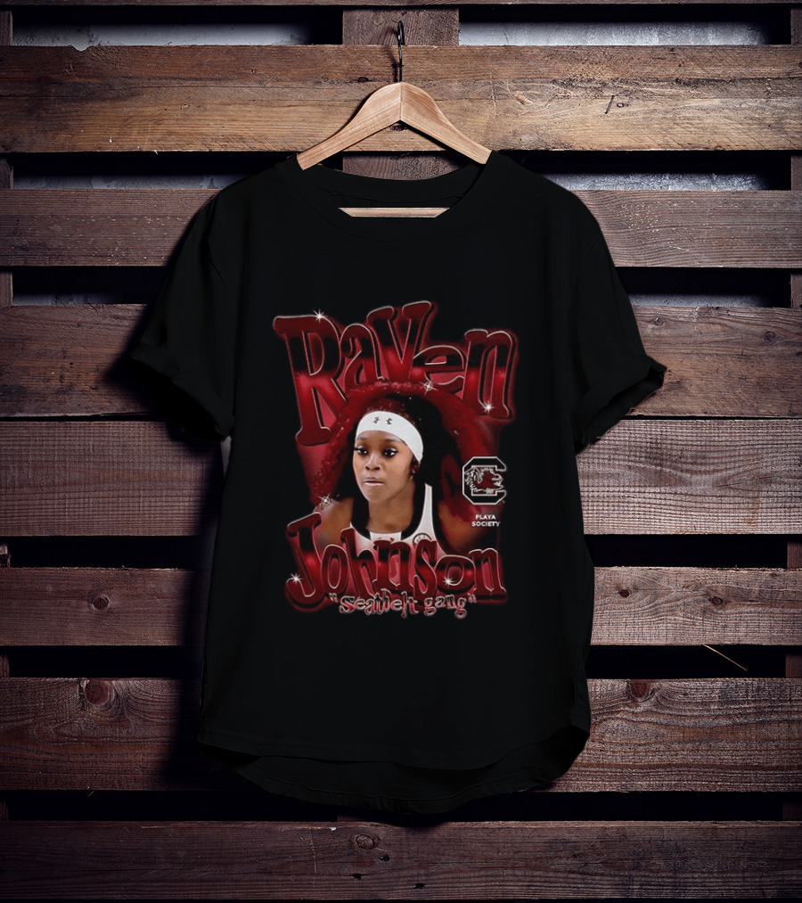 Raven Johnson Seatbelt Gang South Carolina Gamecocks Basketball Playa Society T-Shirt