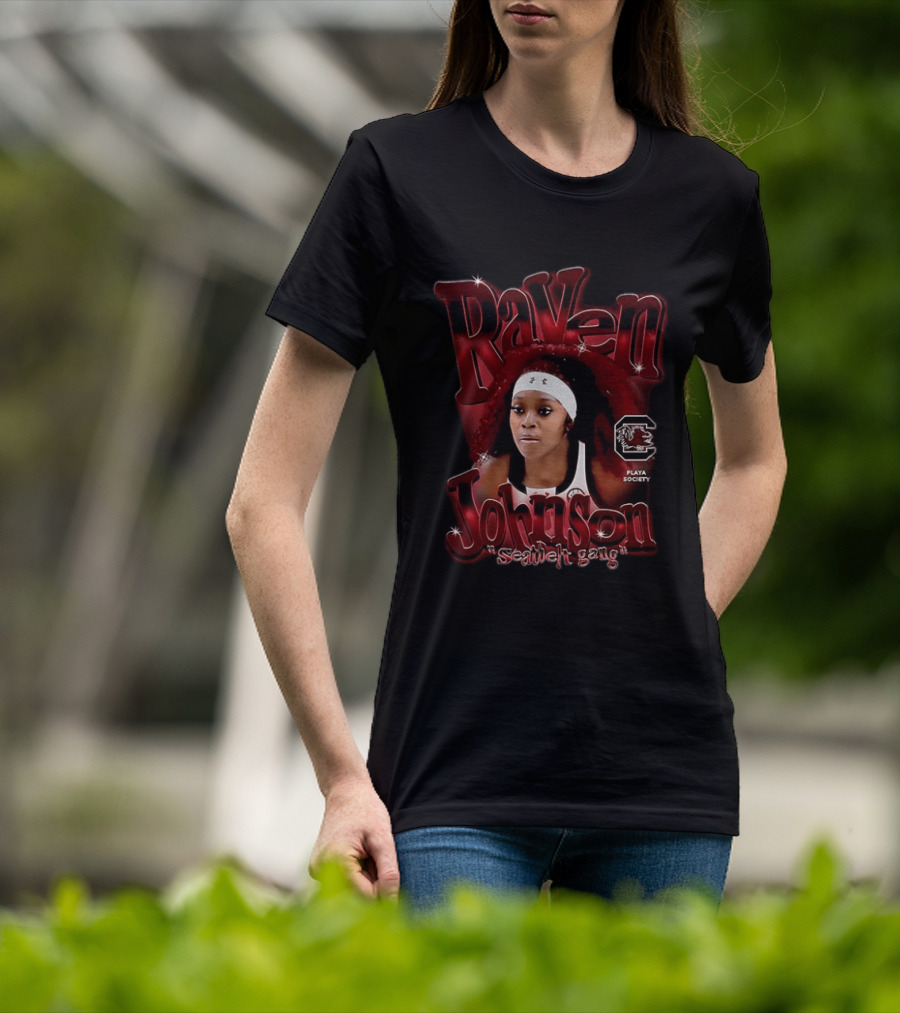 Raven Johnson Seatbelt Gang South Carolina Gamecocks Basketball Playa Society T-Shirt