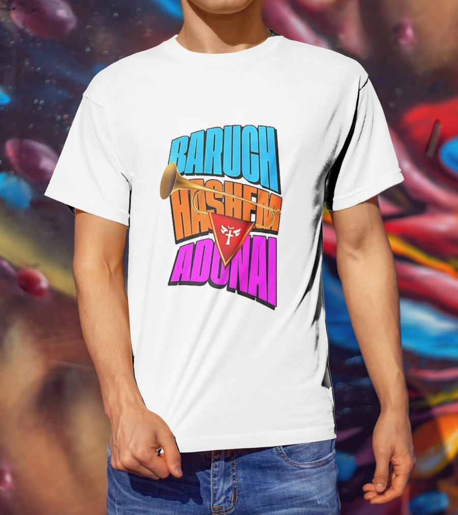 Baruch Hashem Adonai Trumpet T-Shirt