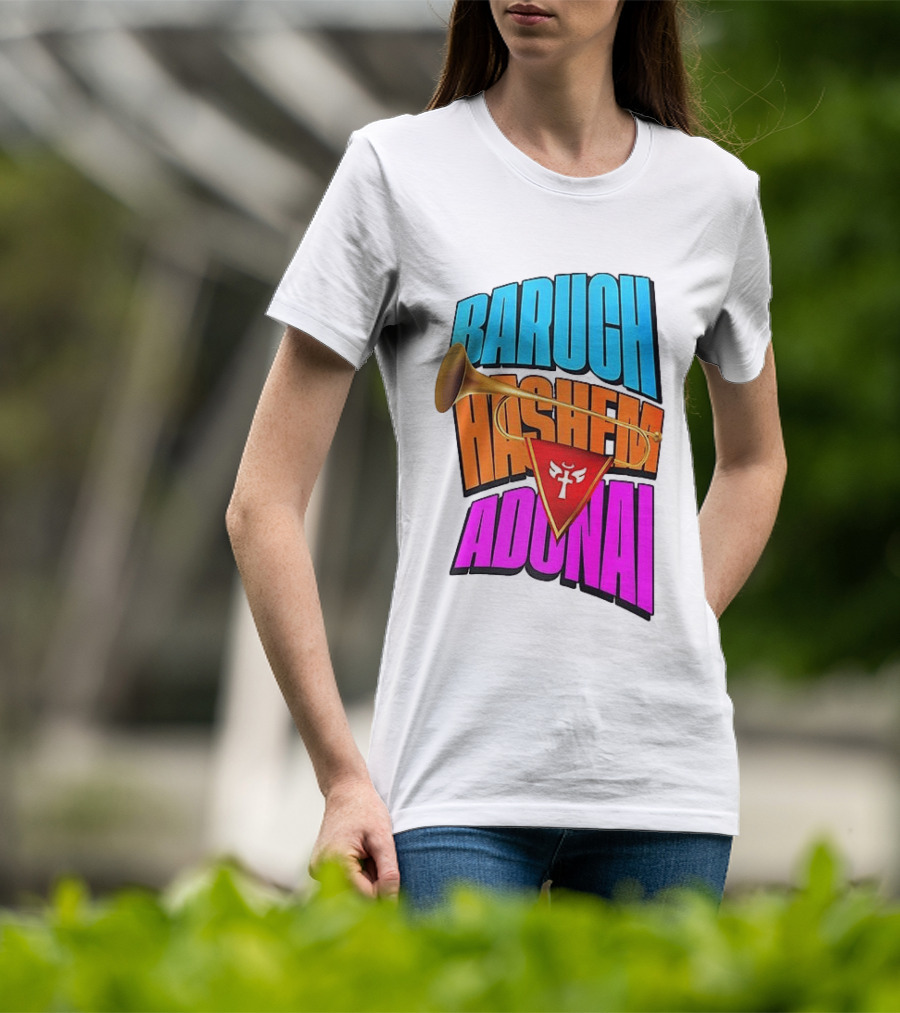 Baruch Hashem Adonai Trumpet T-Shirt