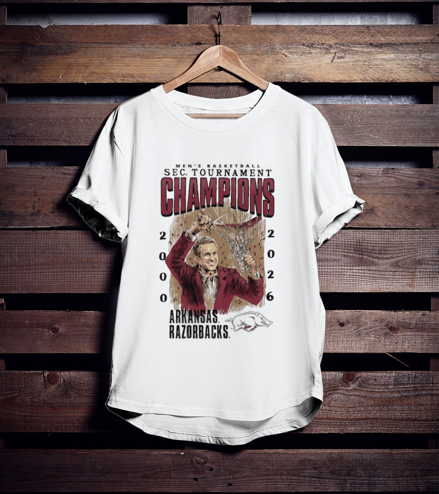 SEC Champions 2000 2026 Arkansas Razorbacks Coach Cal T-Shirt