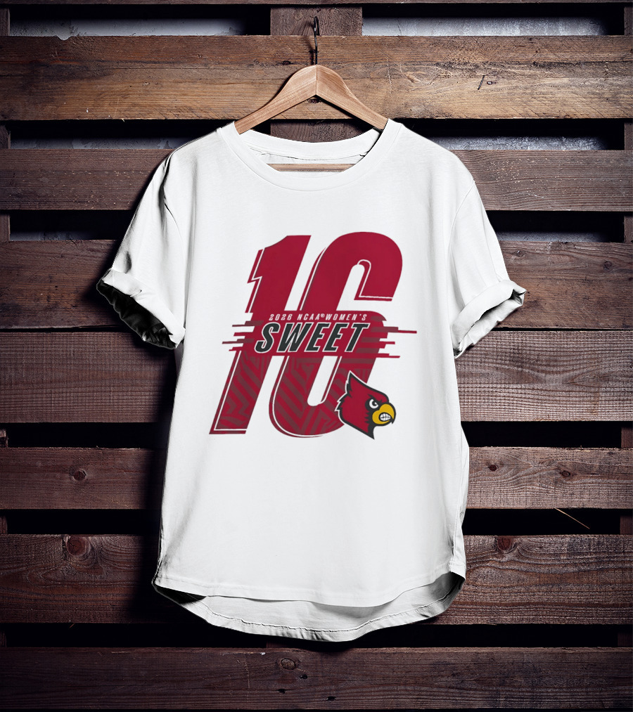 Louisville Cardinals Sweet Sixteen 2026 NCAA Women's Basketball T-Shirt