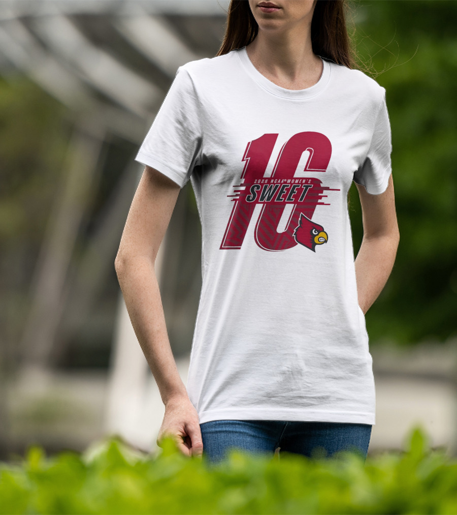 Louisville Cardinals Sweet Sixteen 2026 NCAA Women's Basketball T-Shirt