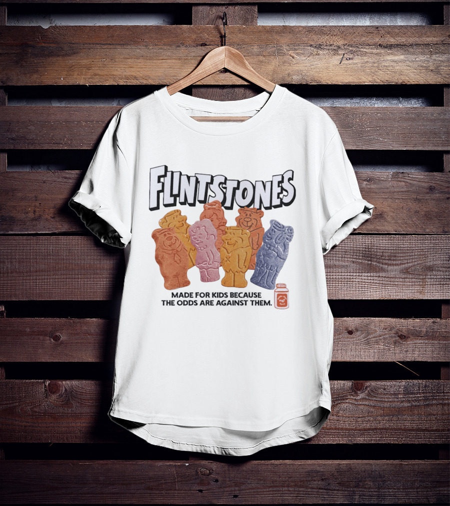 Flintstones Character Snacks Made For Because The Odds Are Against Them T-Shirt