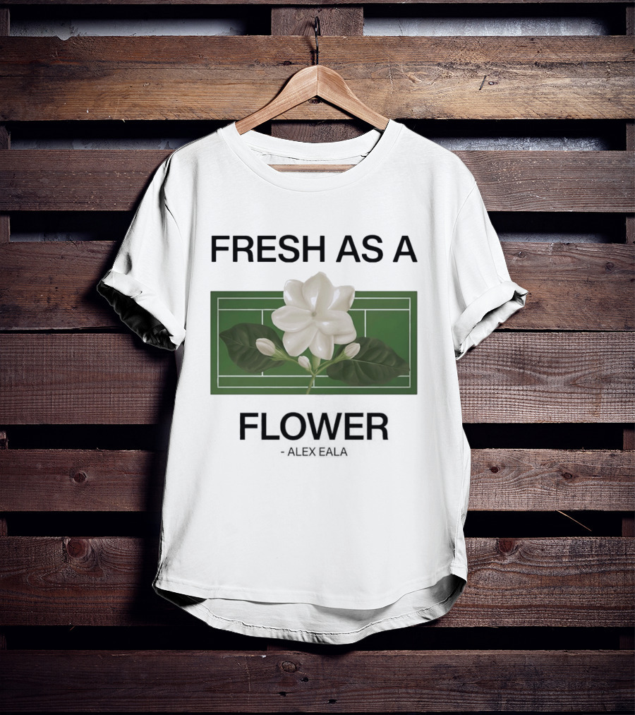 Fresh As A Flower Alex Eala Tennis Court Blossom T-Shirt