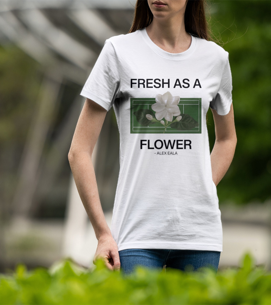 Fresh As A Flower Alex Eala Tennis Court Blossom T-Shirt