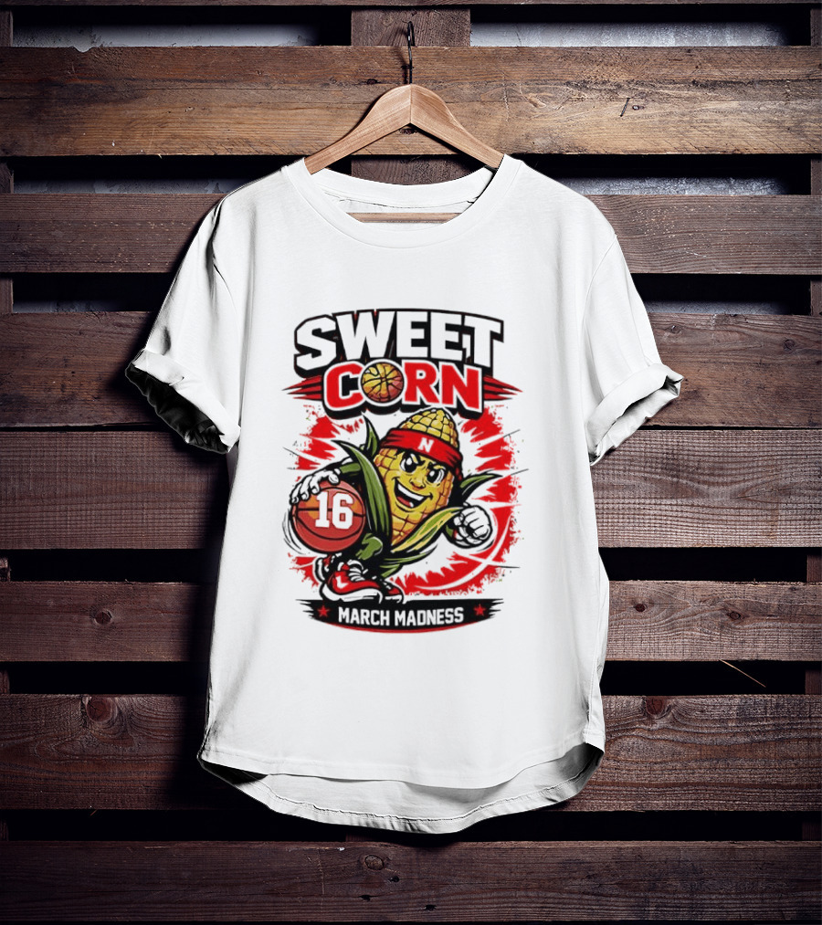 Nebraska Sweet Corn Basketball 16 March Madness T-Shirt
