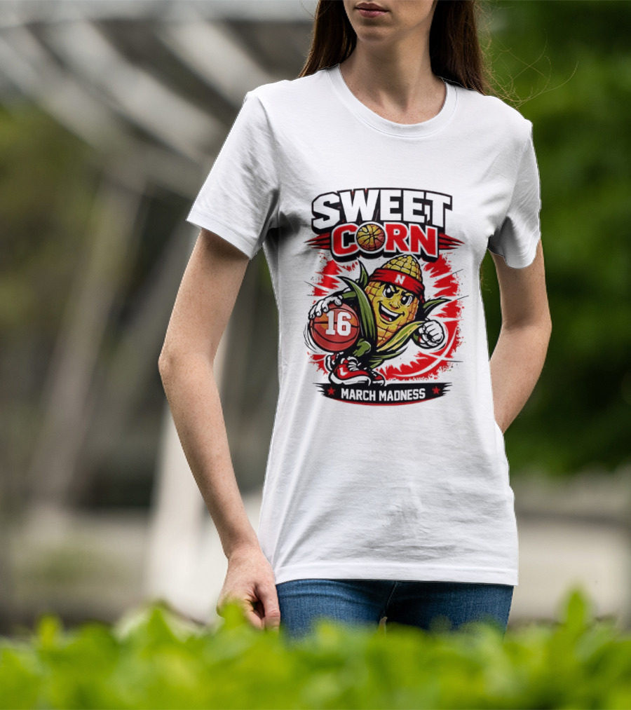 Nebraska Sweet Corn Basketball 16 March Madness T-Shirt