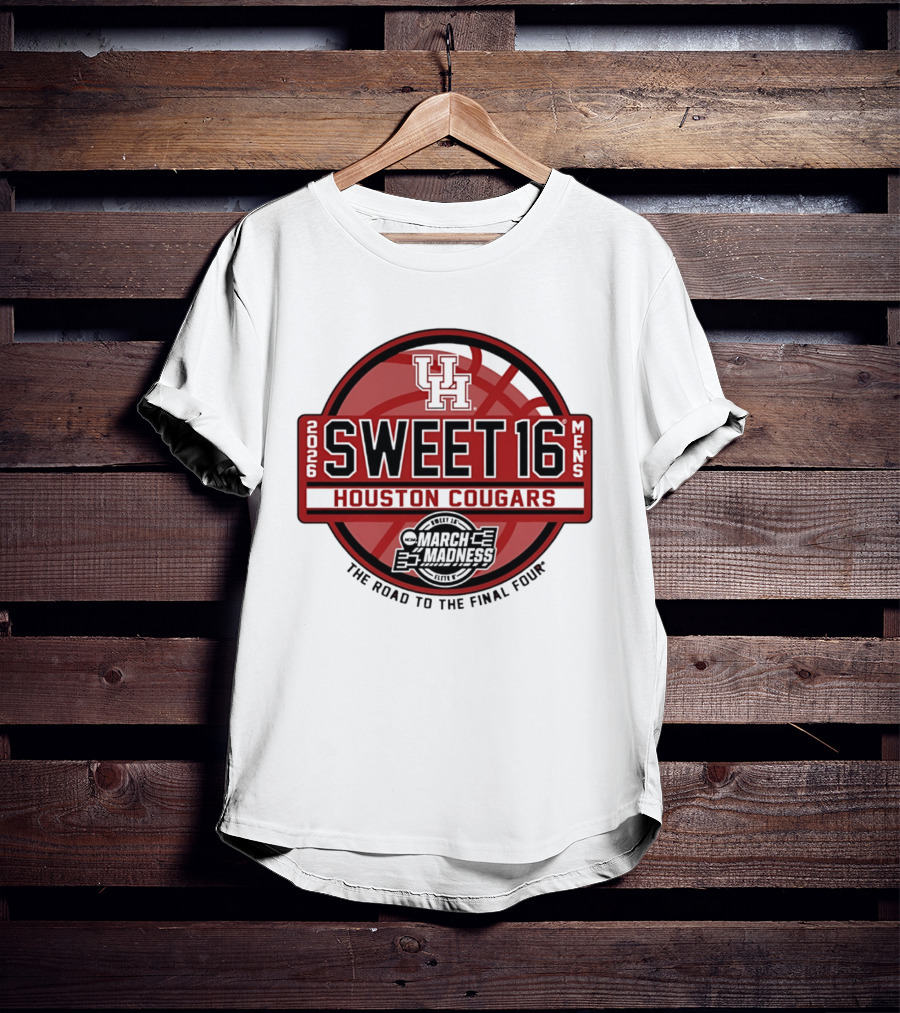 Houston Cougars 2026 Sweet 16 March Madness The Road To The Final Four T-Shirt