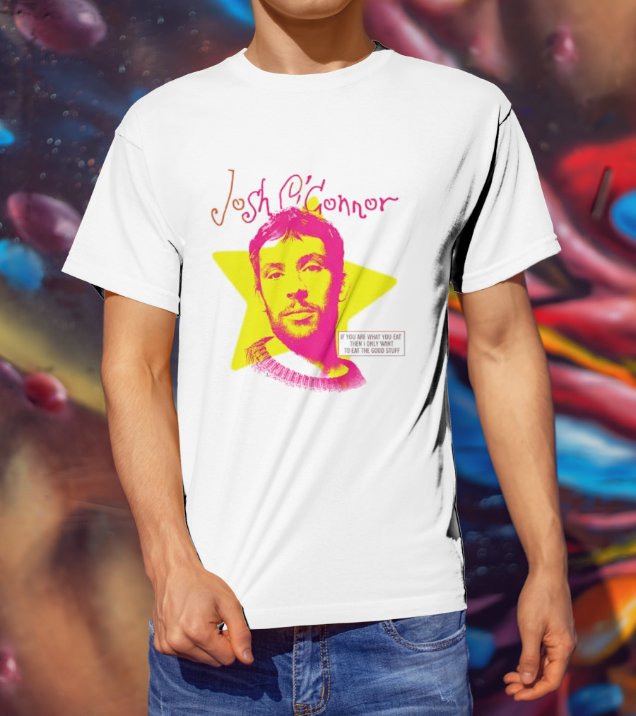 Josh O'Connor Bold Pink Yellow Star Style Eat Cooks Science T-Shirt