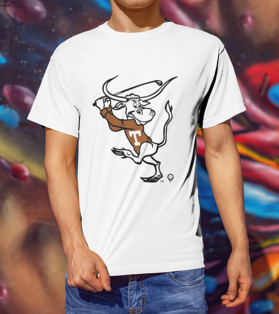 Texas Longhorn Swinging Bull Men's Golf T-Shirt