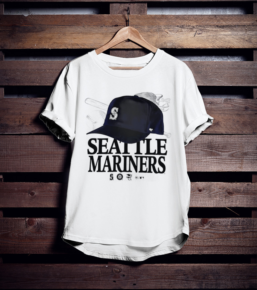 Seattle Mariners In The Paper Foundation Cap With Brushed Effect T-Shirt