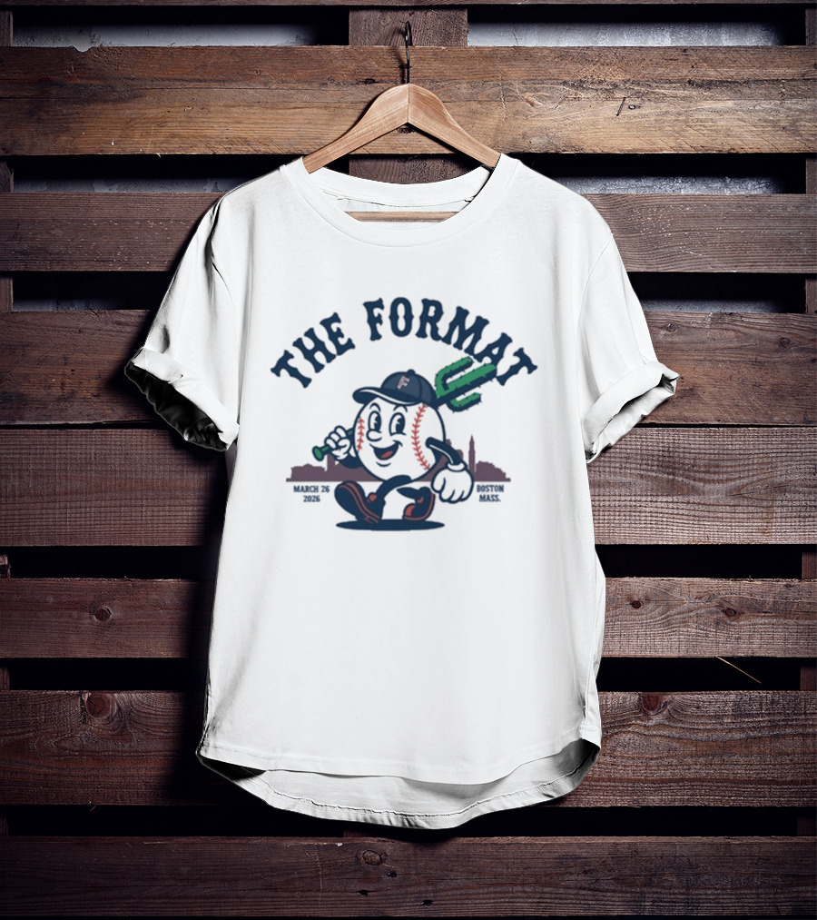 The Format Baseball Character Boston Roadrunner March 26 2026 Tour T-Shirt