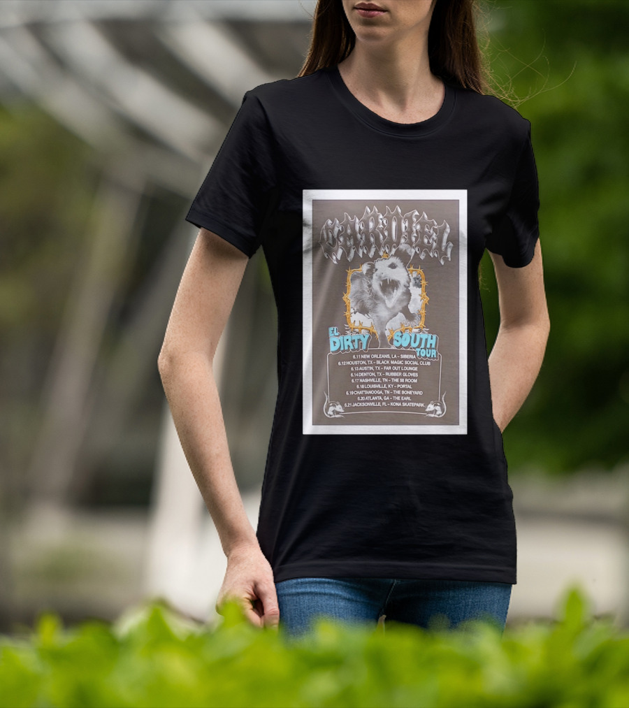 CARDIEL EL Dirty South Tour 2026 New Orleans Texas Atlanta Jacksonville Dates T-Shirt