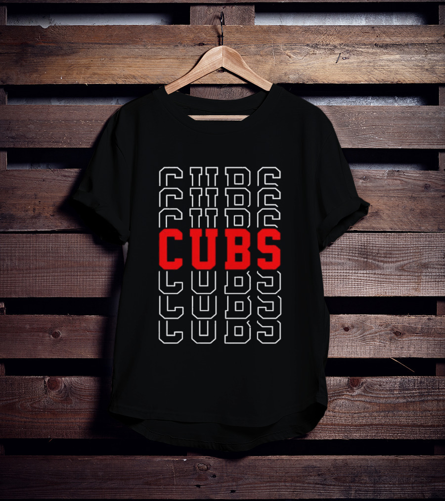 Cubs Repeat Chicago Cubs Text Block T-Shirt