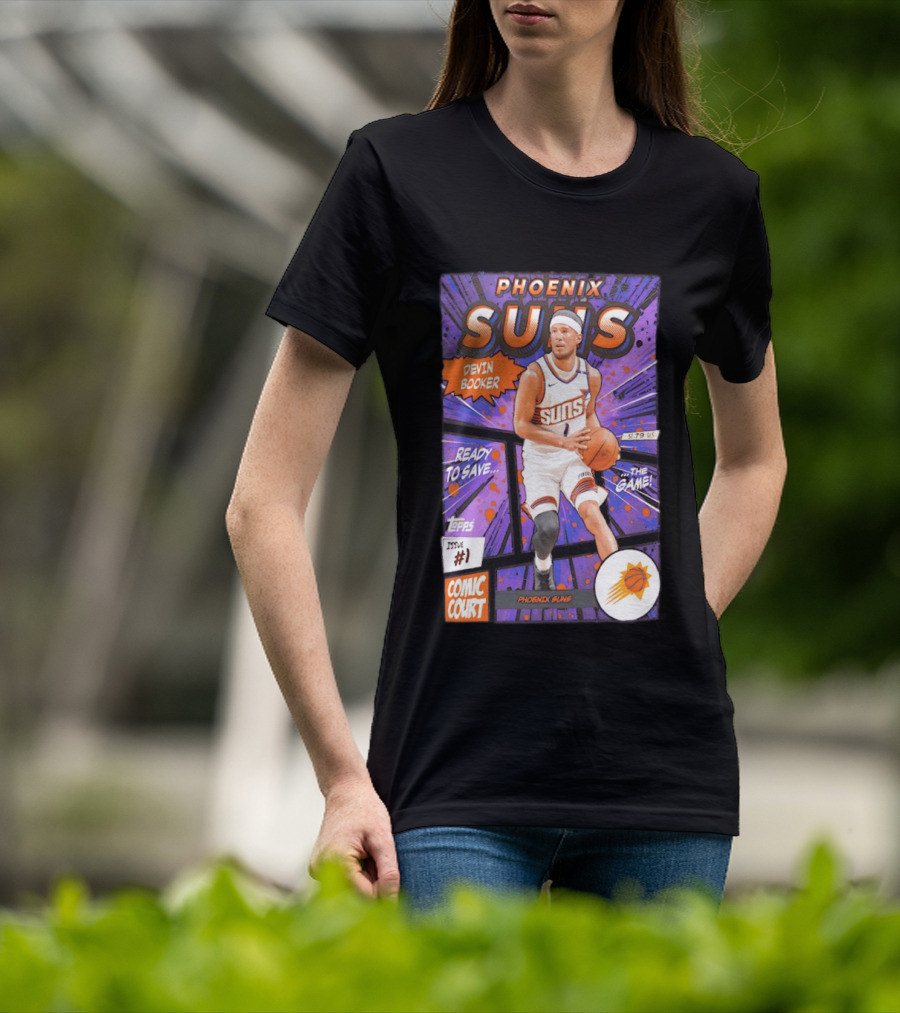 Phoenix Suns Devin Booker Comic Court Issue 1 T-Shirt
