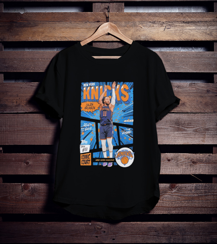 New York Knicks Jalen Brunson Comic Court Issue 11 Basketball 2026 T-Shirt