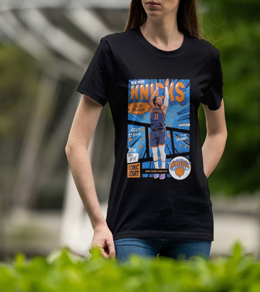 New York Knicks Jalen Brunson Comic Court Issue 11 Basketball 2026 T-Shirt