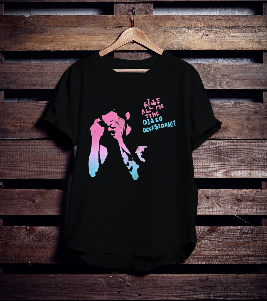 Kiss All The Time Disco Occasionally Red Blue T-Shirt