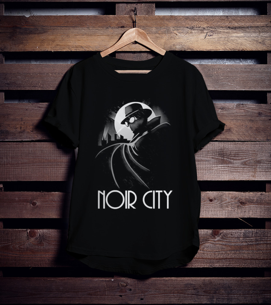 Spider Man Noir City Stylized White T-Shirt