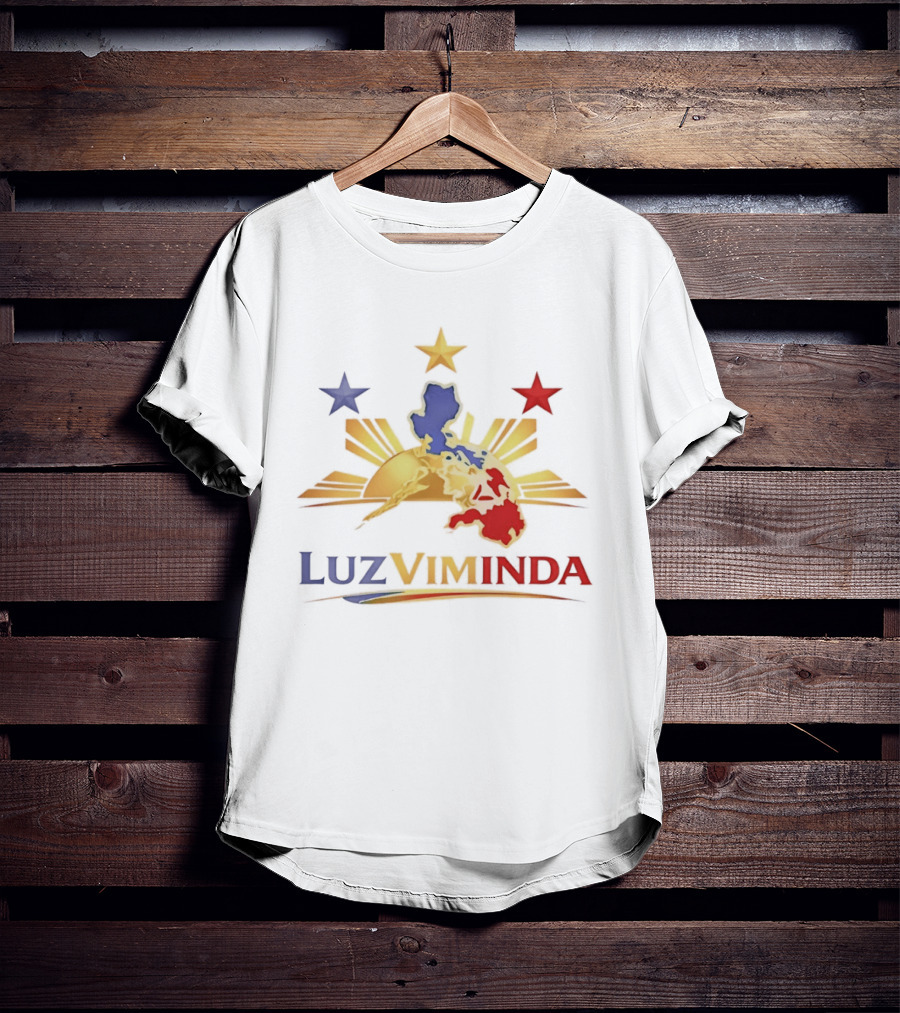 Luzviminda Philippines Map Filipino Pride Luzon Visayas Mindanao Sun Stars T-Shirt