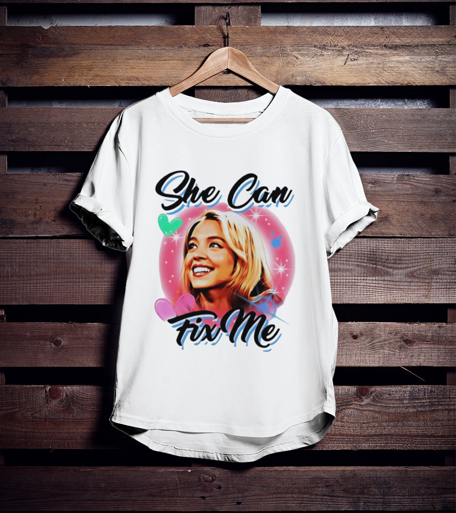 Sydney Sweeney Euphoria She Can Fix Me Hearts Stars T-Shirt
