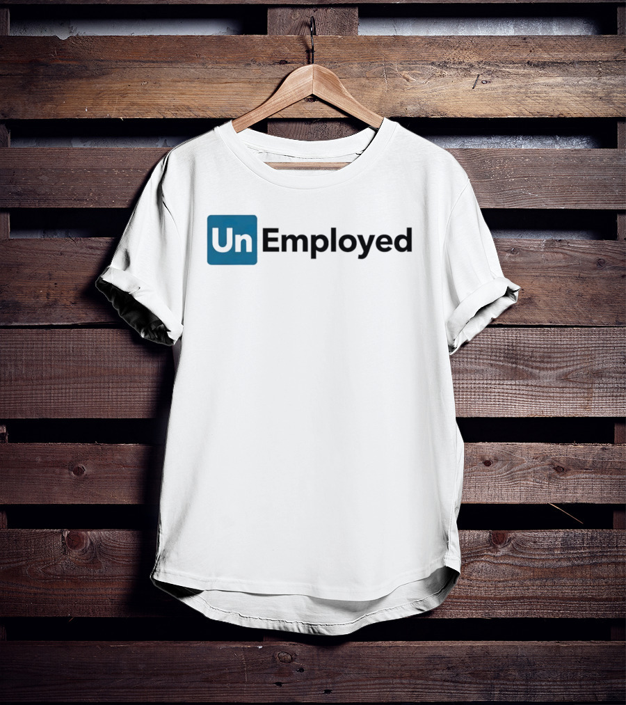 Un Employed Blue Square T-Shirt