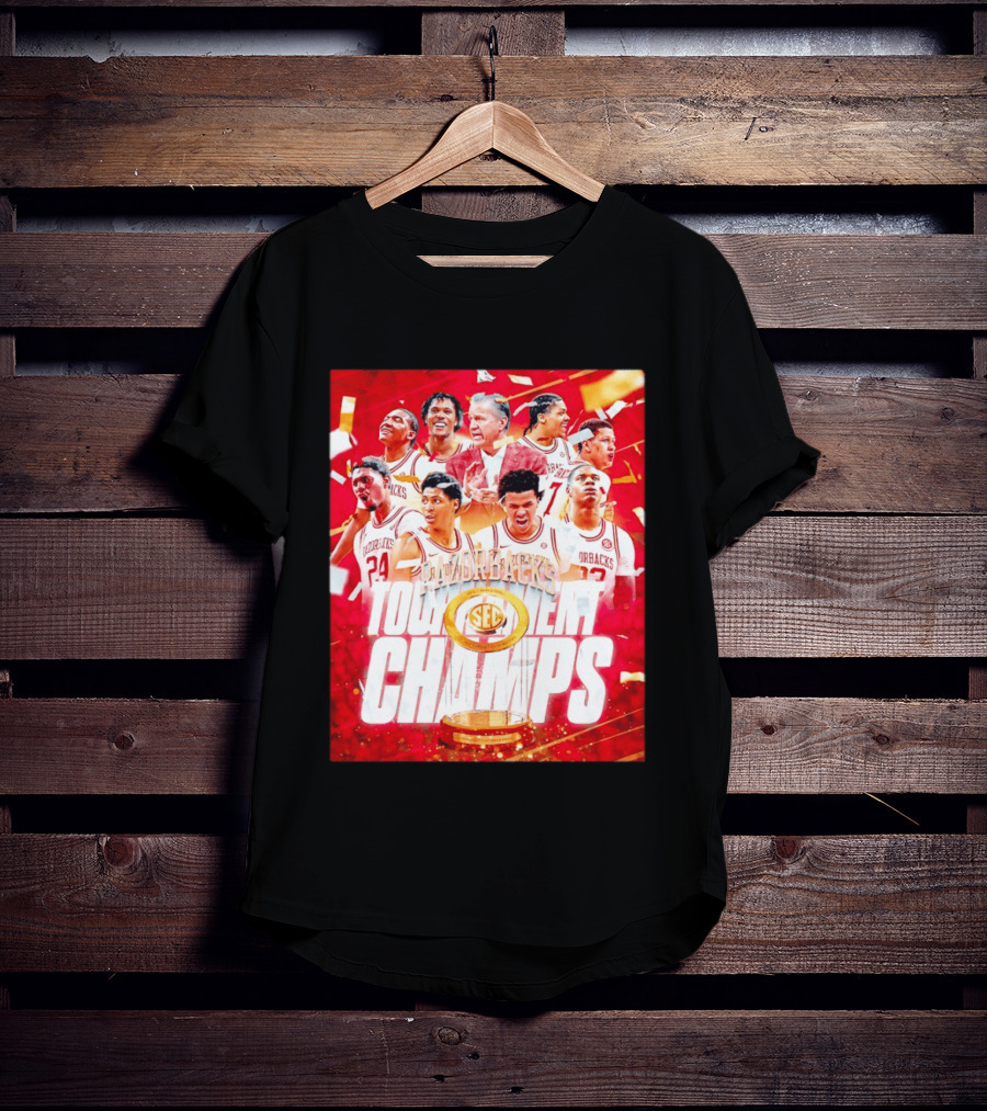 Arkansas Razorbacks SEC Tournament Champs Basketball T-Shirt