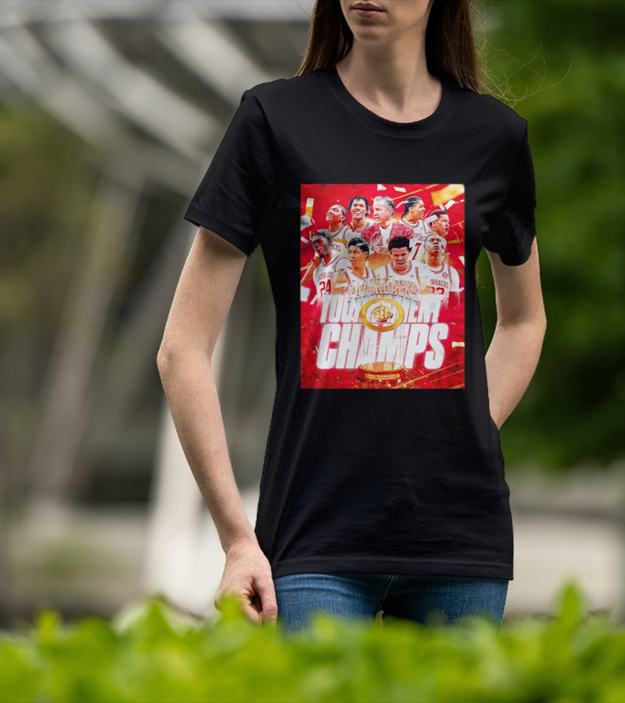 Arkansas Razorbacks SEC Tournament Champs Basketball T-Shirt