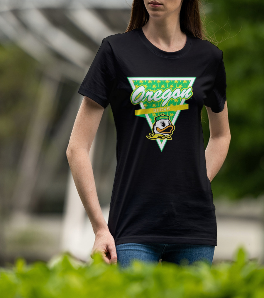 Oregon Ducks Palm Tree Triangle T-Shirt