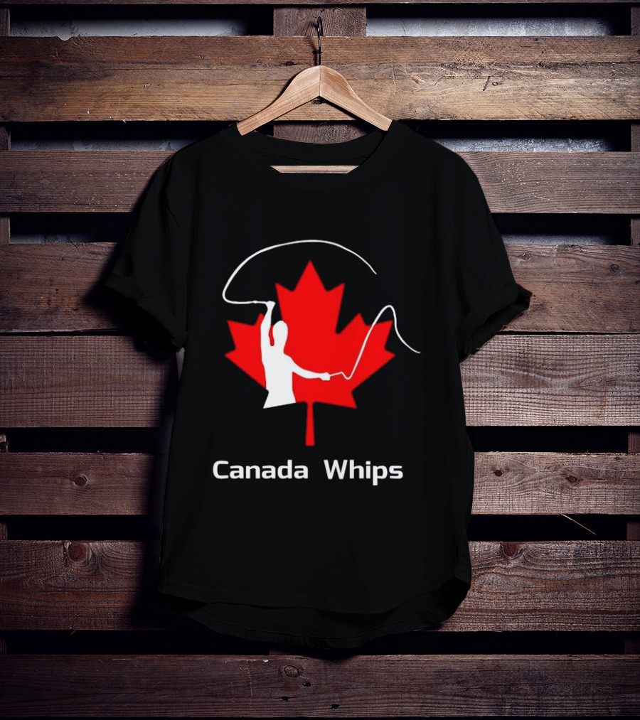 Canada Whips Maple Leaf Whip Cracking T-Shirt