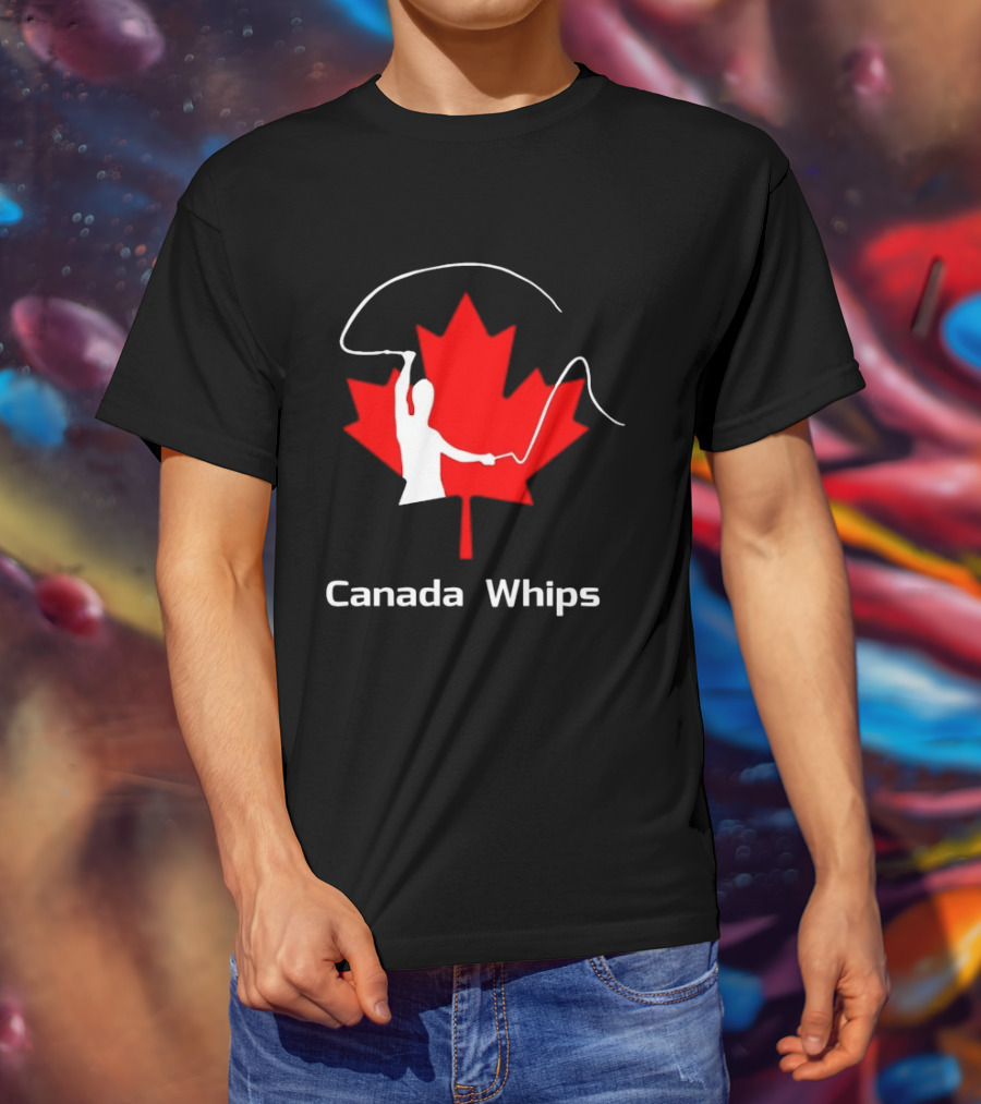 Canada Whips Maple Leaf Whip Cracking T-Shirt