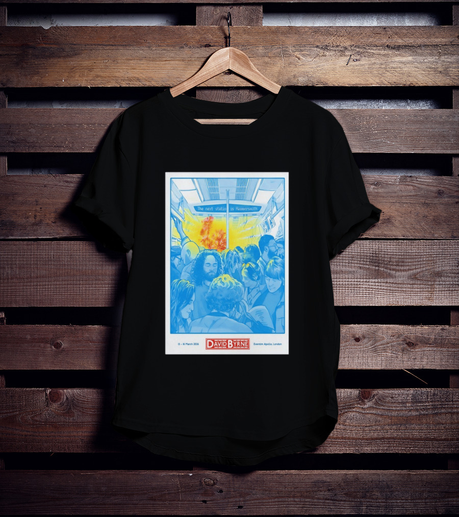 David Byrne Eventim Apollo London March 15 16 2026 Hammersmith Subway T-Shirt