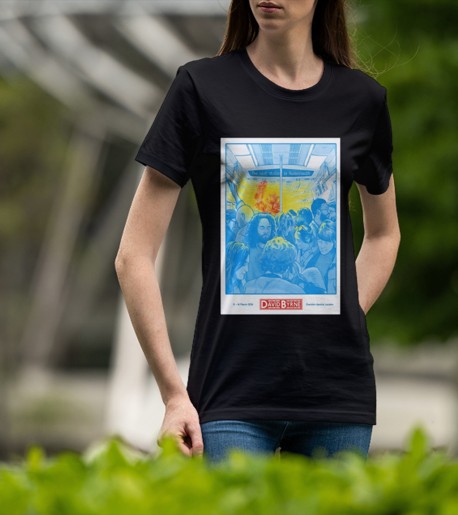 David Byrne Eventim Apollo London March 15 16 2026 Hammersmith Subway T-Shirt