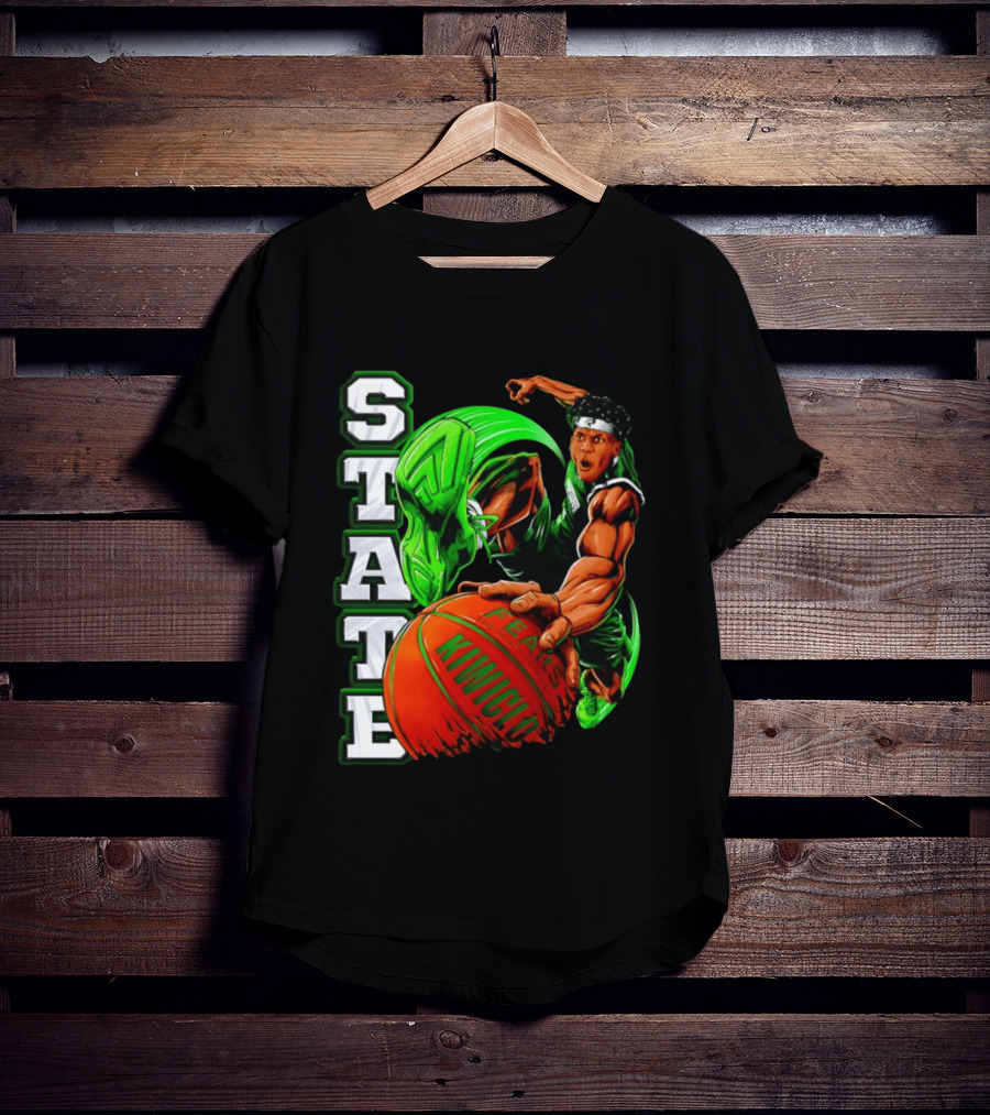STATE Jeremy Fears Jr The Floor General Michigan Spartans Kiwicho T-Shirt