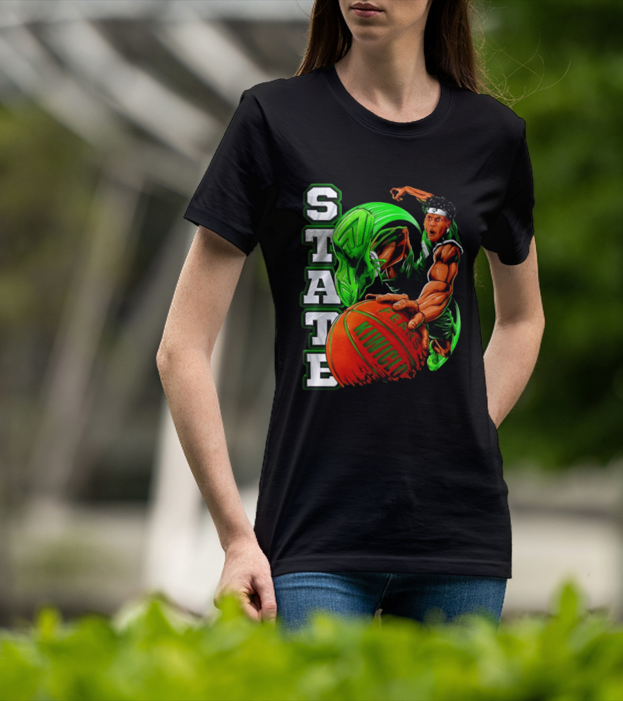 STATE Jeremy Fears Jr The Floor General Michigan Spartans Kiwicho T-Shirt