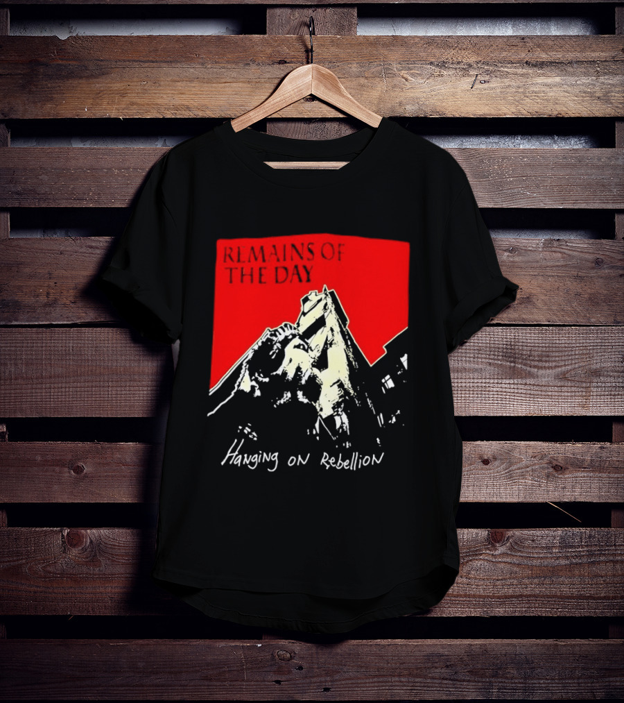 Remains Of The Day Hanging On Rebellion Urban Building Red T-Shirt