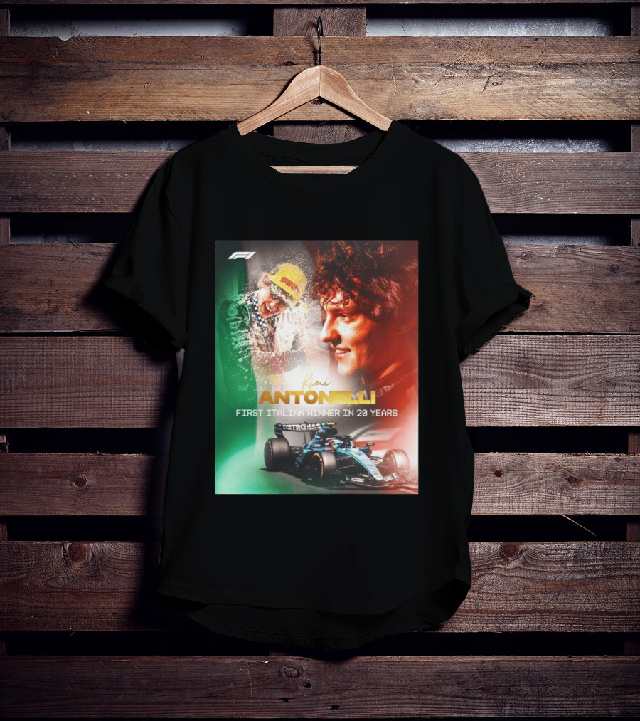 F1 Kimi Antonelli First Italian Winner In 20 Years T-Shirt